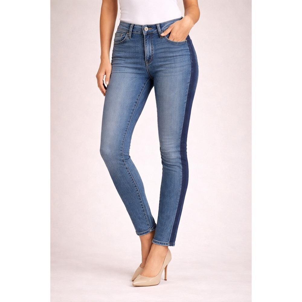 Athleta Women's 8 Skinny Jeans Blue Casual Athleisure Stretch Denim Side Panel